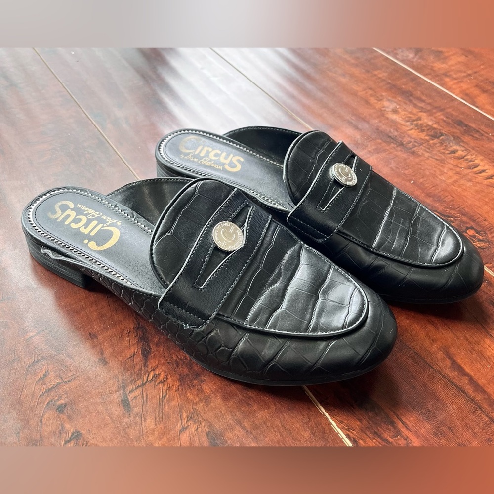 Circus by Sam Edelman - Black Croc Embossed Miles, 7.